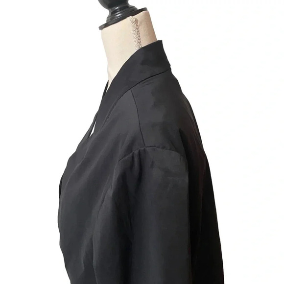 Vintage Niteline Black Open Front Bolero Jacket Cropped Formal Layering Large - Picture 6 of 13